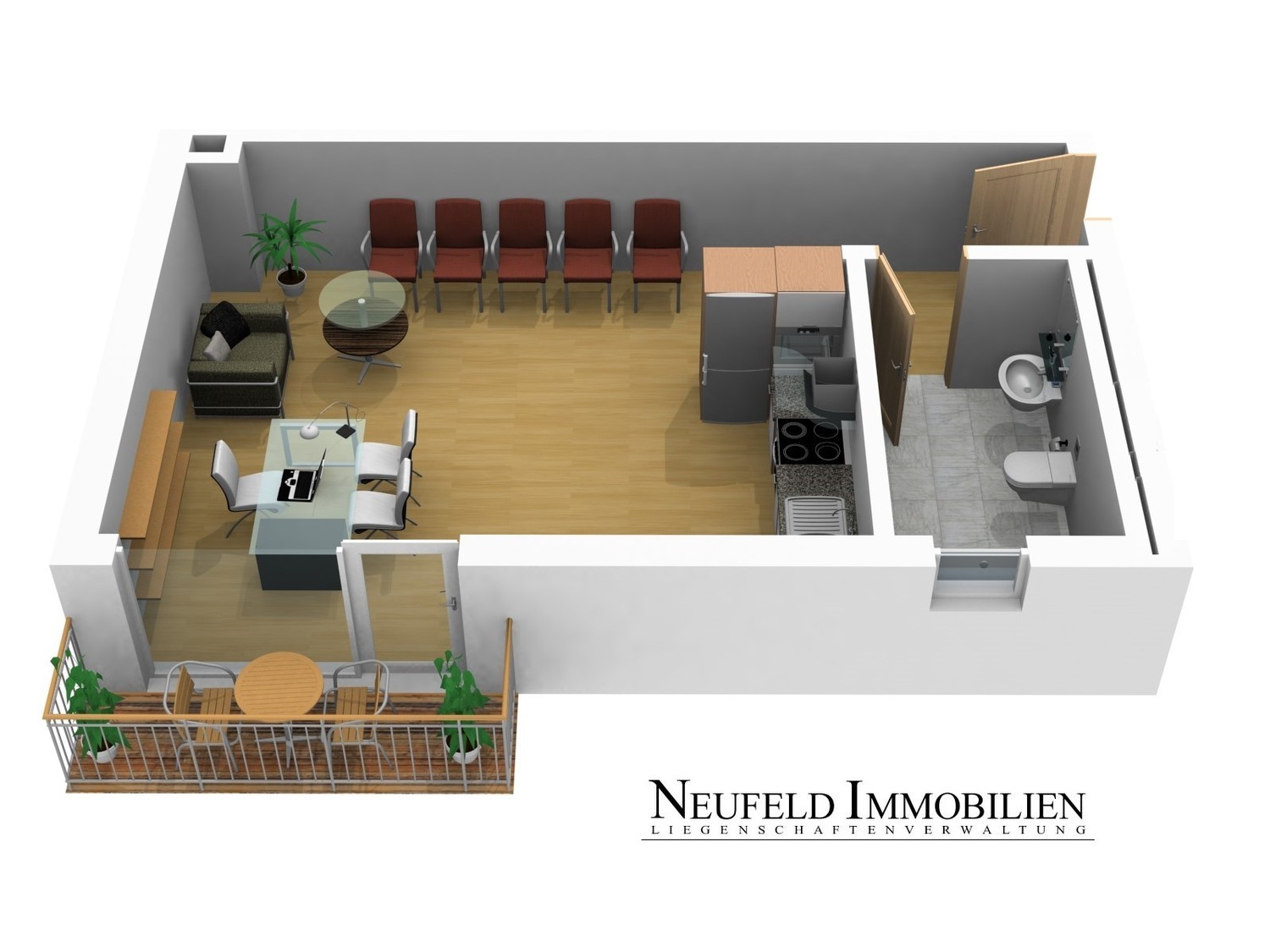 1 ½ rooms apartment
