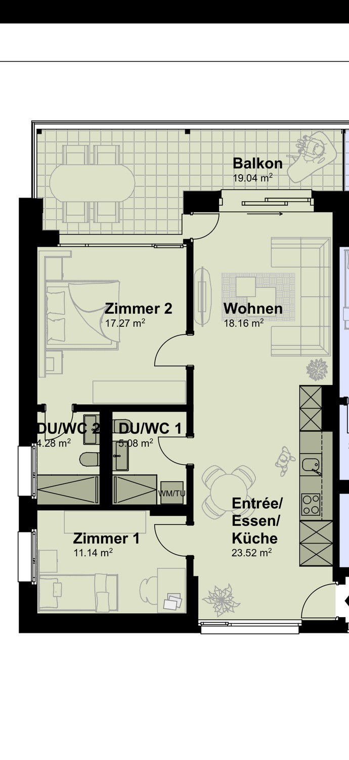 Appartement de 3 ½ pièces