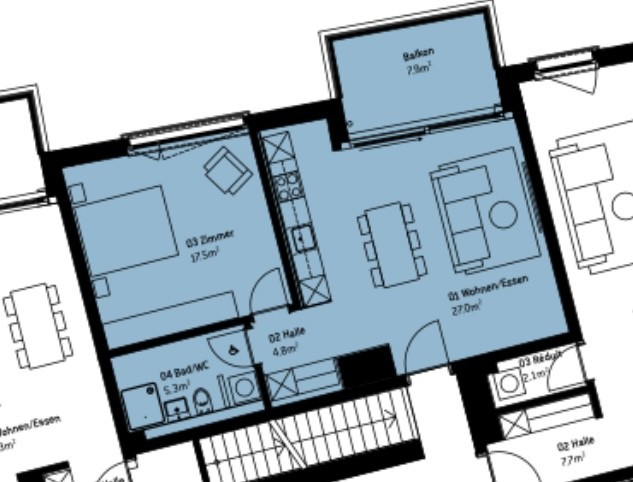 3 ½ Zimmer Wohnung