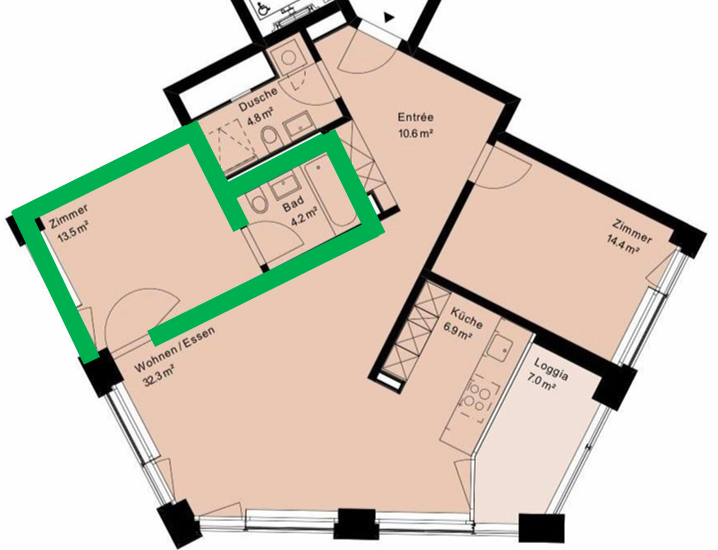 Room in a shared flat