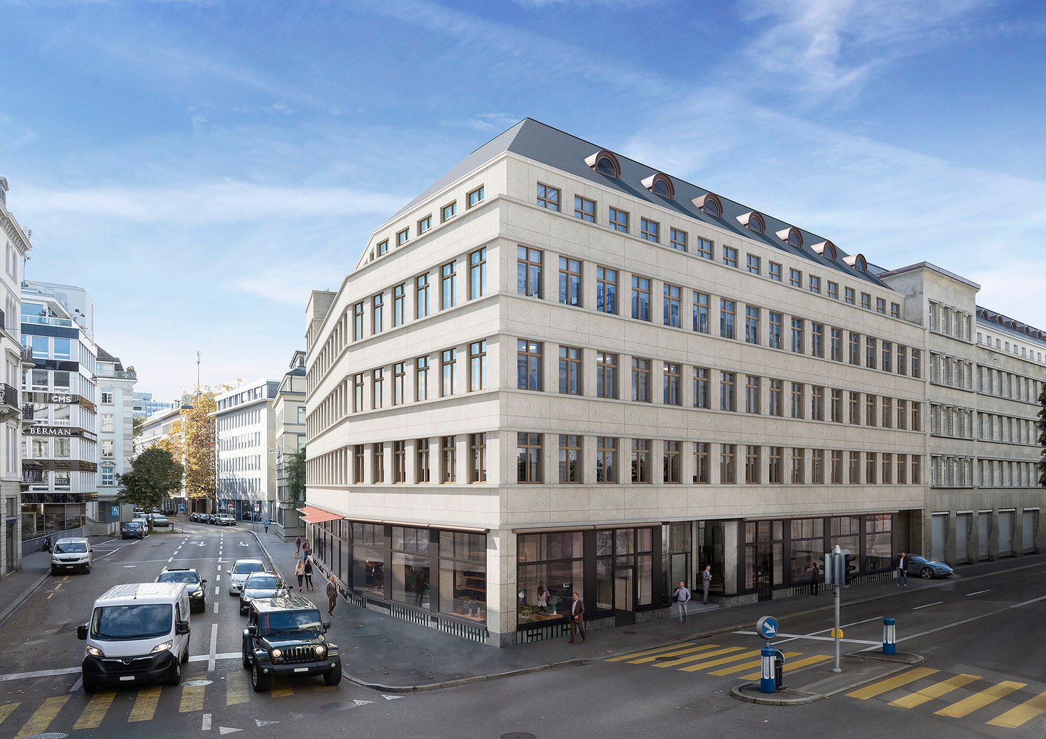 Bureaux de 451m²

L'immeuble commercial de renom est en cours de rénovation complète et brillera d'un nouvel éclat fin 2026. Au 4ème étage, une surface de bureaux de 451m² est disponible. La surface est louée en état brut.

Vous trouverez de plus amples informations sur le site web de notre projet à
