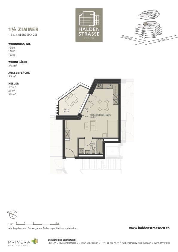 Appartement de 2 ½ pièces