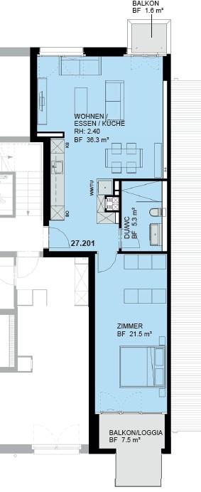 Appartement de 2 ½ pièces