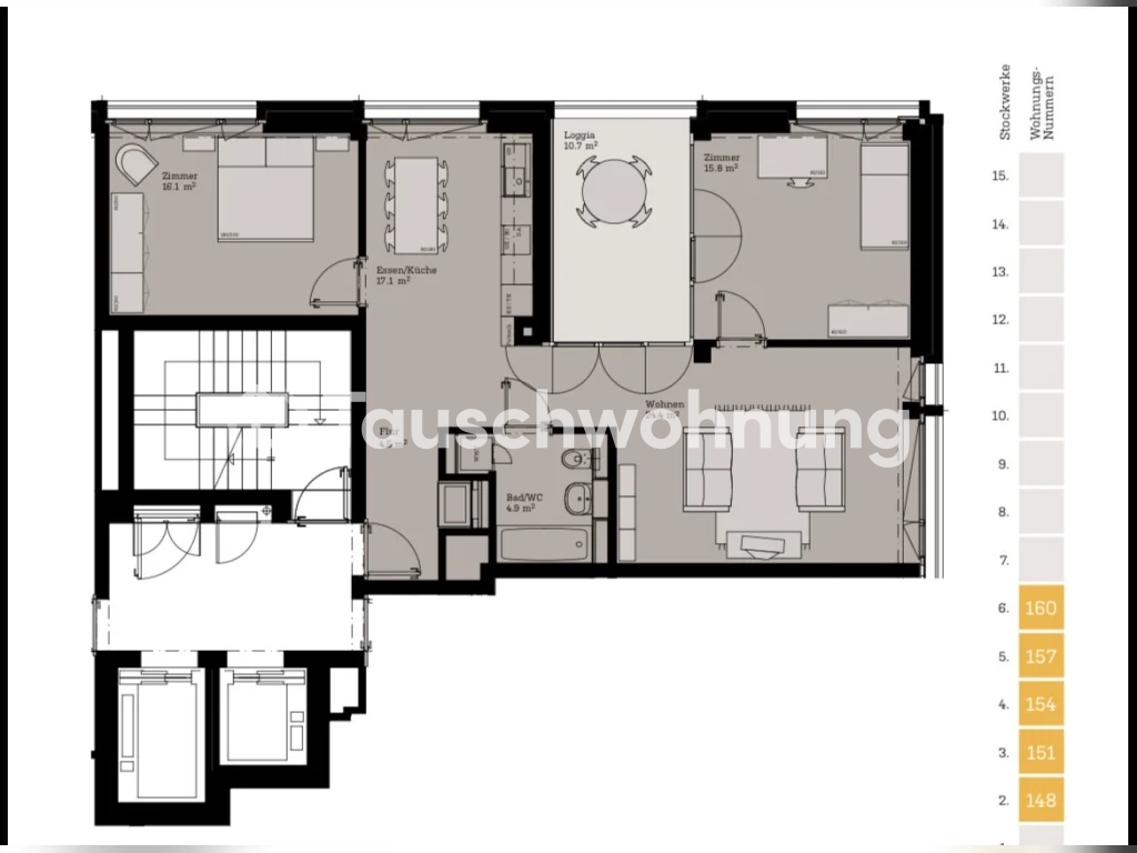 3 ½ rooms apartment
