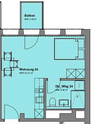 1 ½ rooms apartment