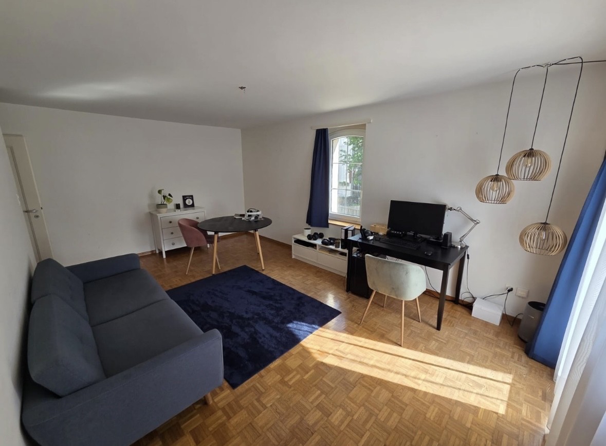Appartement de 2,5 pièces lumineux et calme à Zurich Altstetten – Sous-location pour novembre 2026 (1 MOIS)

Disponible exclusivement du 1er au 30 novembre 2026 (l'immeuble fera l'objet d'une rénovation complète à partir de décembre).

Caractéristiques principales et équipements :
- Espace de vie : 