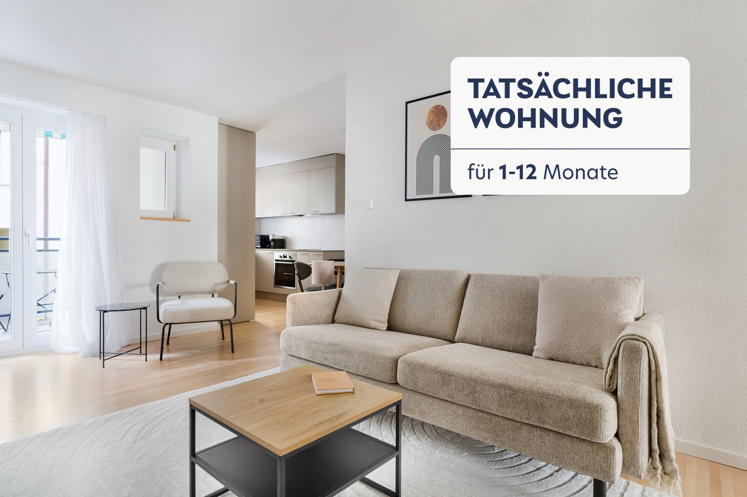 3 ½ rooms furnished flat