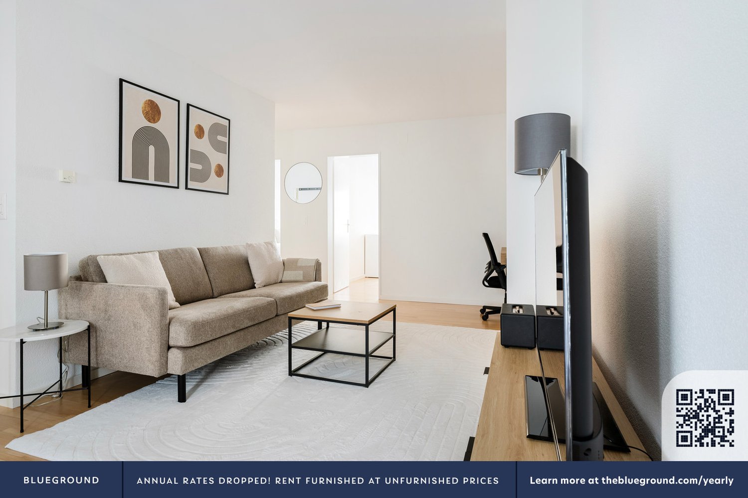 3 ½ rooms furnished flat