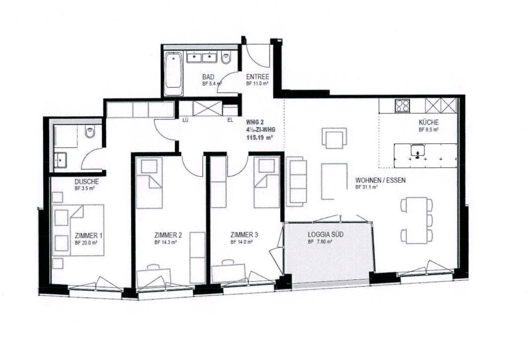 4 ½ rooms apartment