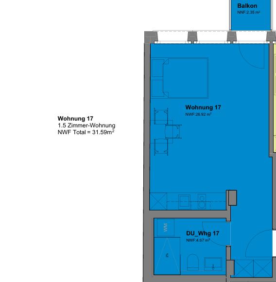 Appartement de 2 ½ pièces