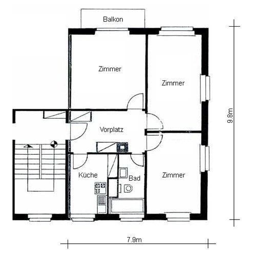 appartamento di 2 locali, foto 1 di 6