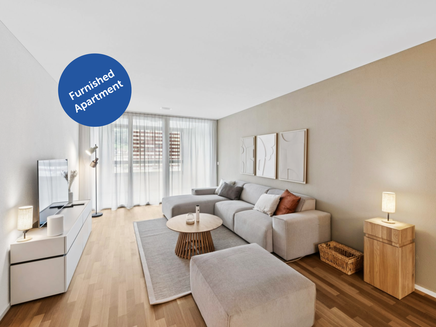 3 ½ rooms furnished flat