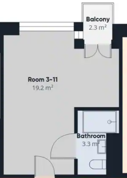 1 ½ Zimmer Wohnung, Foto 6 von 7