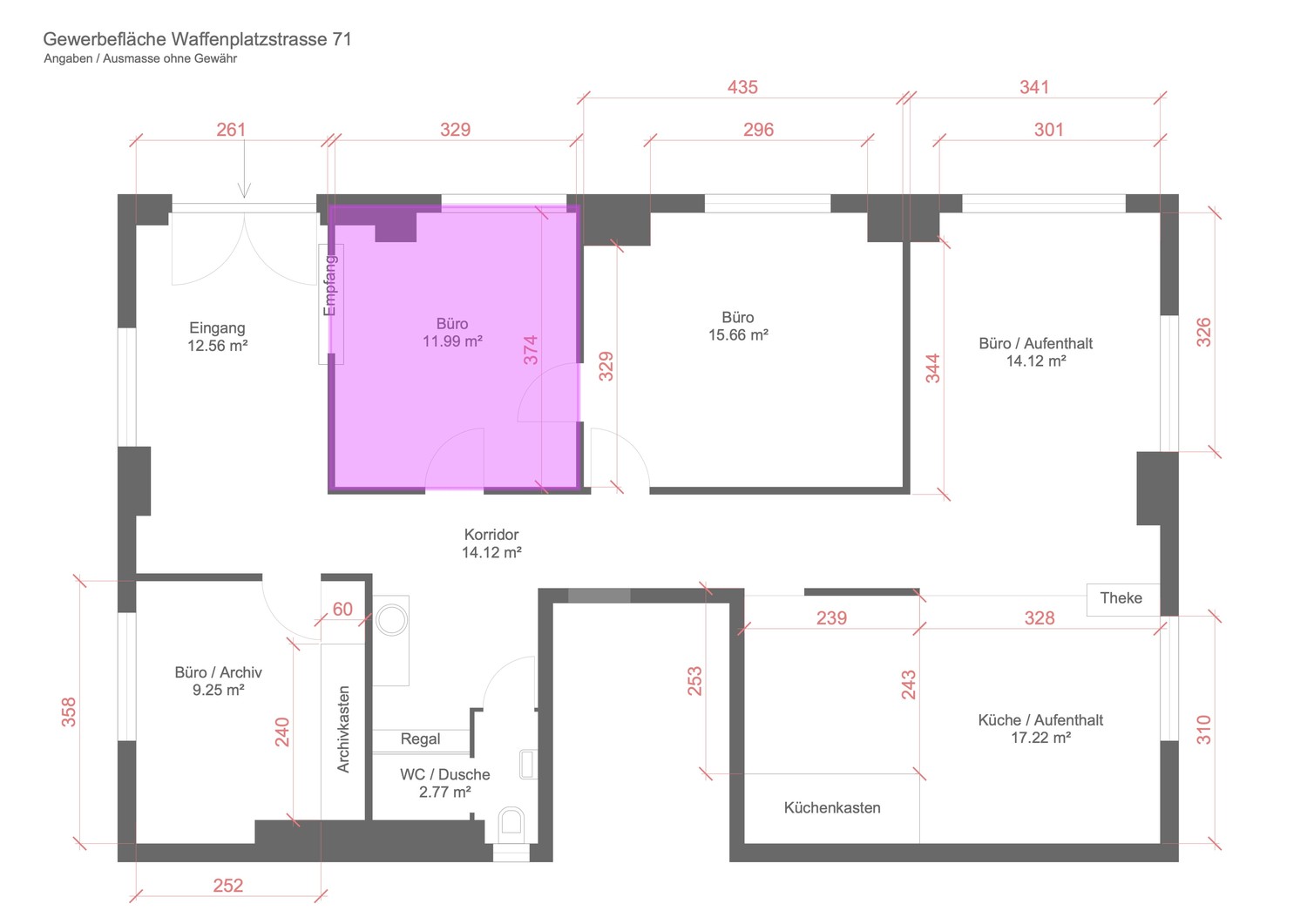 12m² office
