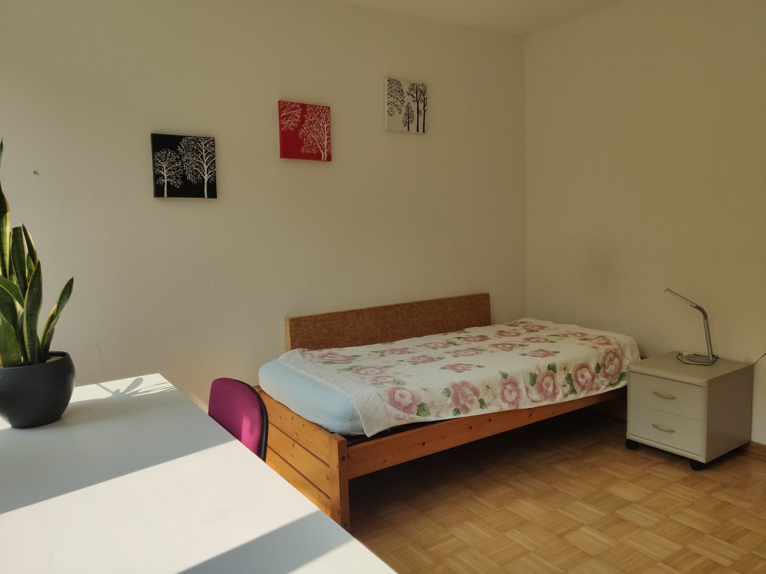 Chambre dans une colocation

Appartement pour 3 personnes avec une salle de bain partagée avec une autre personne. Les charges et le Wi-Fi sont inclus. L'appartement est entièrement meublé, y compris tous les meubles de la chambre. Idéalement situé à seulement 2 minutes à pied de la ligne de tram 51