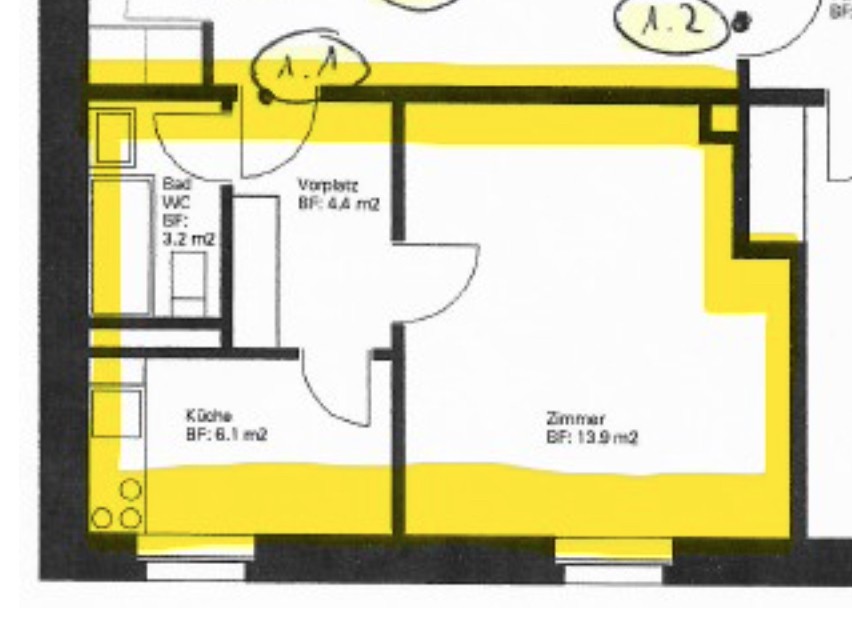 1 room apartment