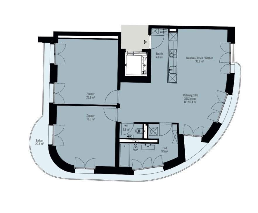 1 room apartment