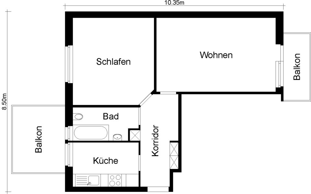 2 rooms apartment